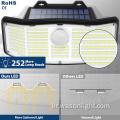 Ningbo Factory 2023 New 252LED 오래 마지막으로 고효율 정원 현관 안뜰 태양 벽 조명 전기 없음 전기 없음